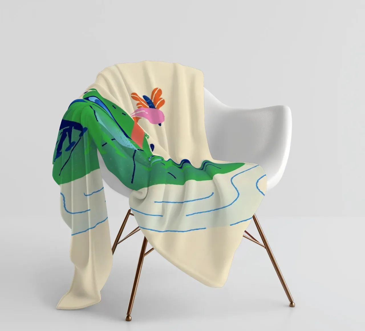 Rana coperta in pile da callum shop