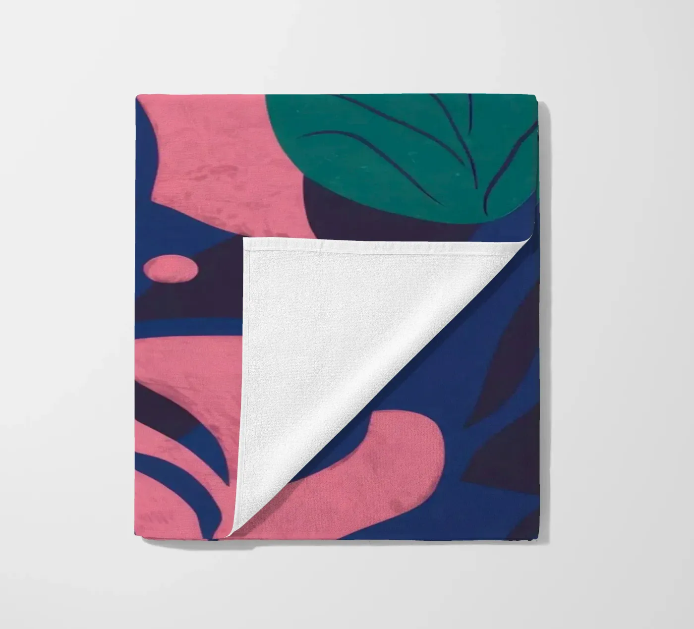 Midnight Floral Pattern beach towel by Line Fable