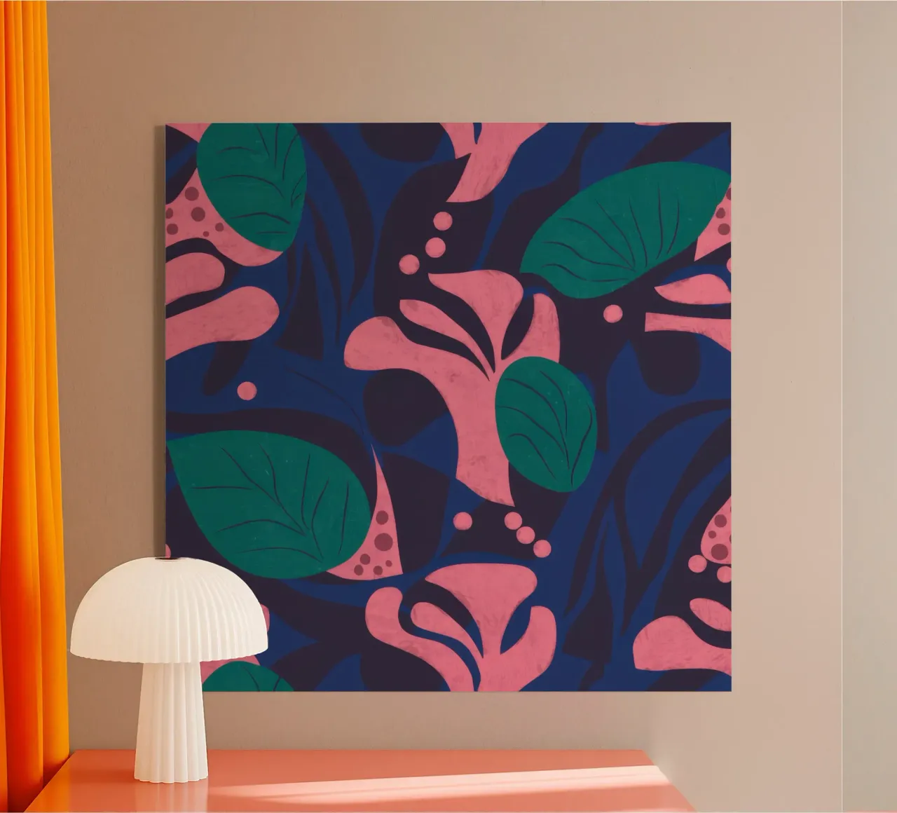 Motif floral de minuit plexiglas de Line Fable