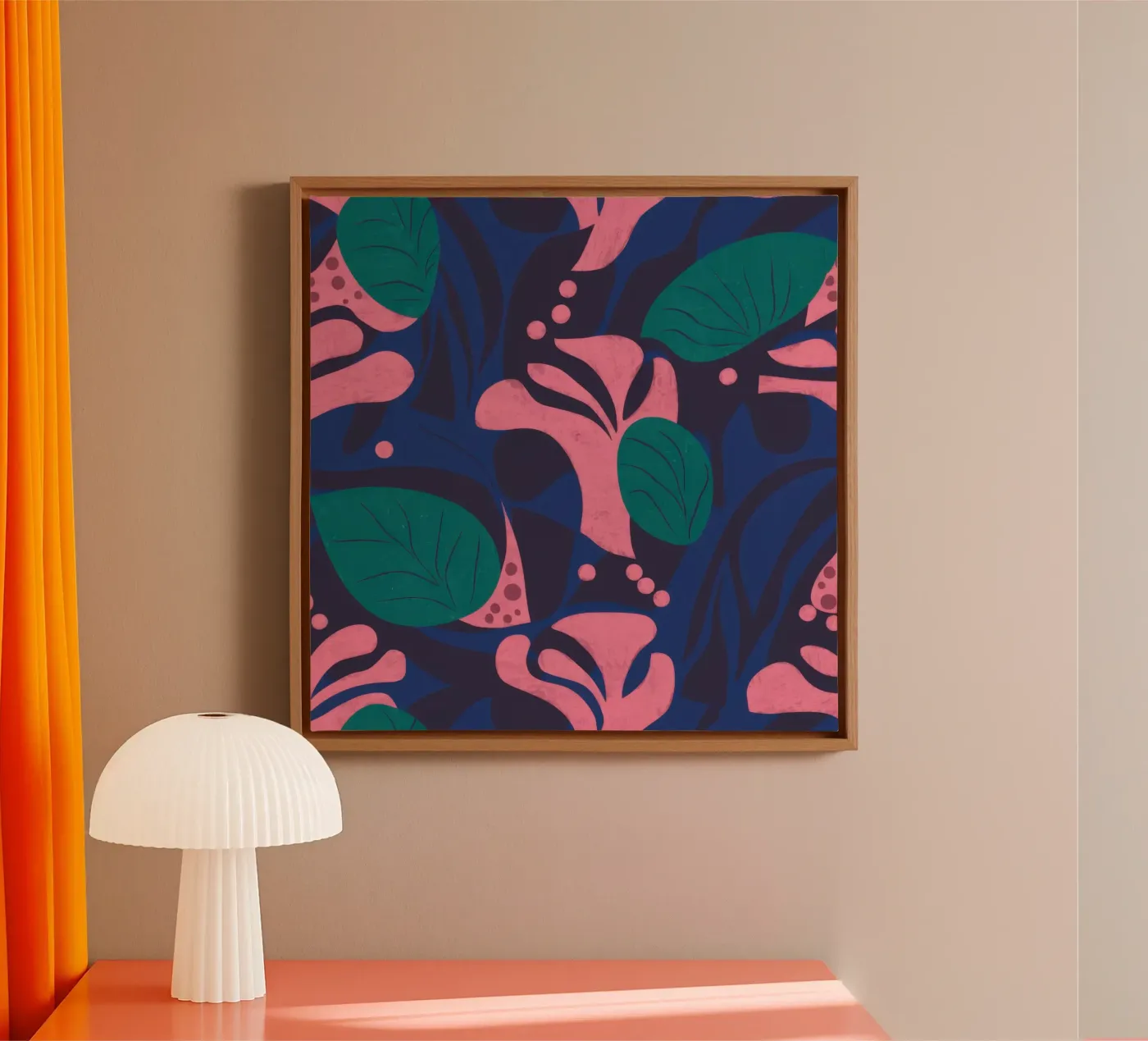 Midnight Floral Pattern tela da Line Fable