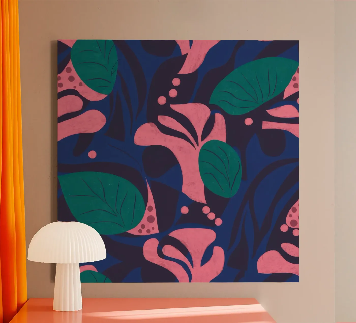 Midnight Floral Pattern tela da Line Fable