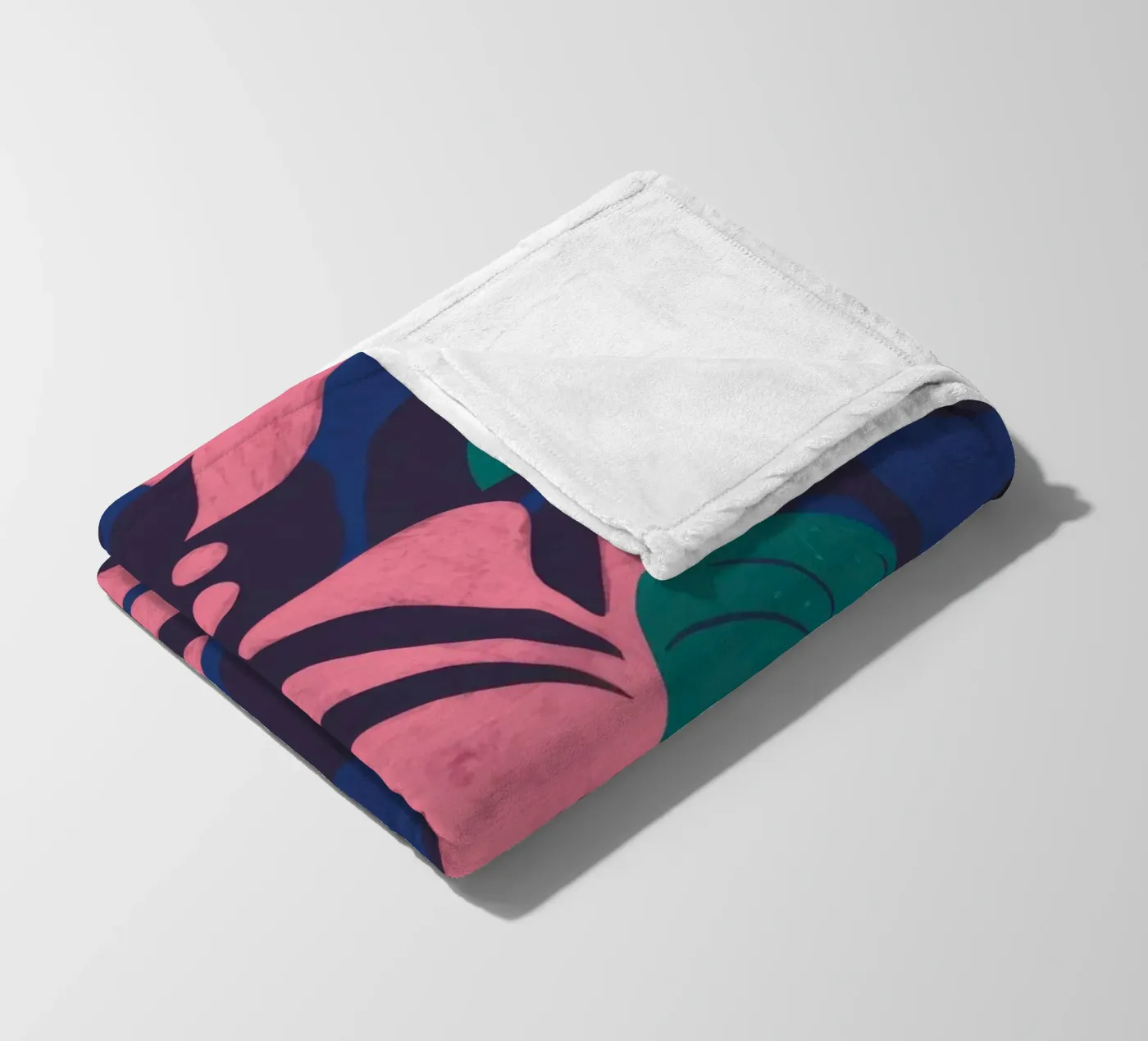 Midnight Floral Pattern fleece blanket by Line Fable