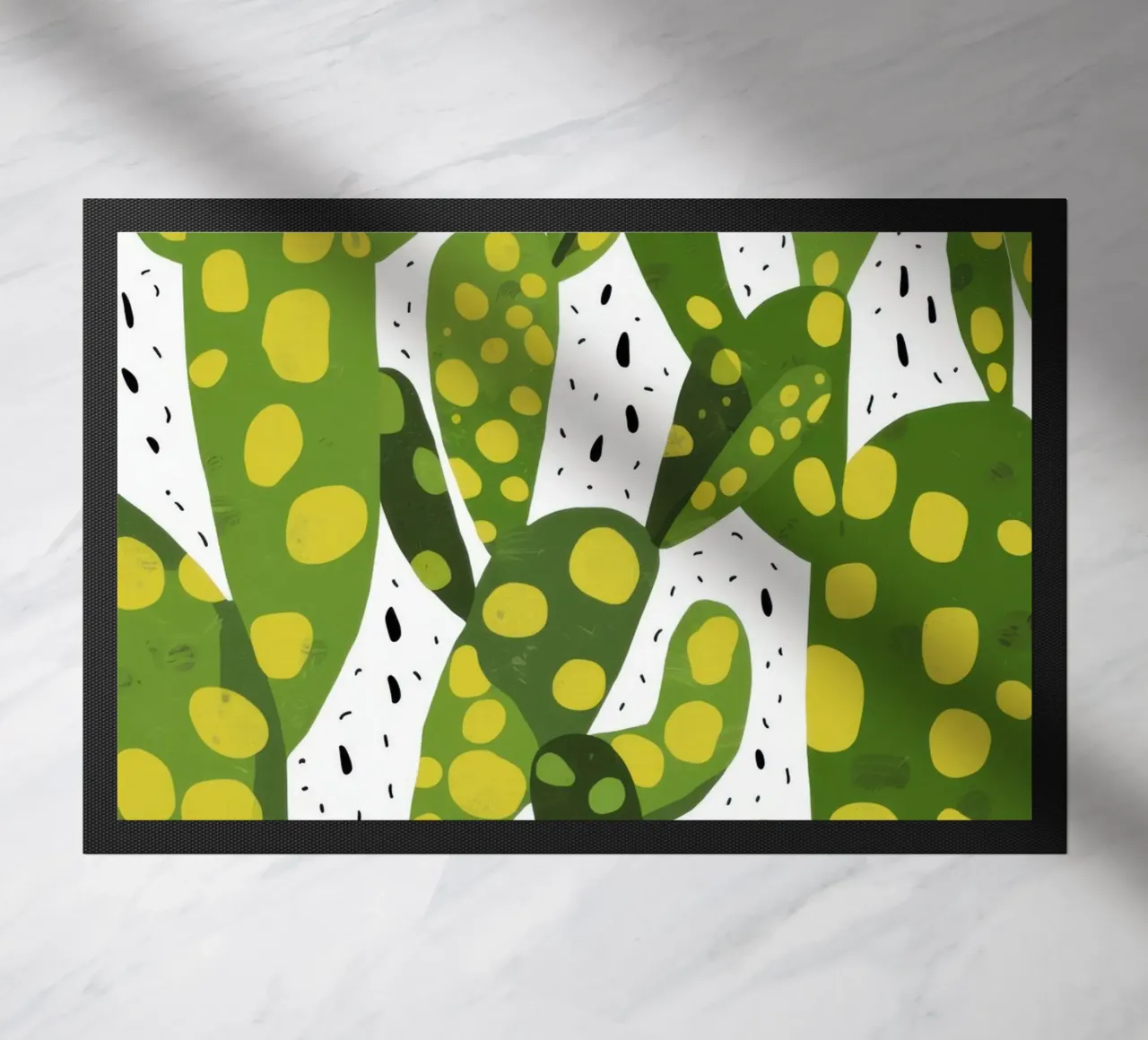 Vibrant Cactus Pattern doormat by Bring Haven