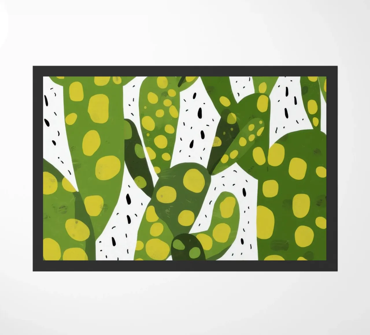 Vibrant Cactus Pattern doormat by Bring Haven