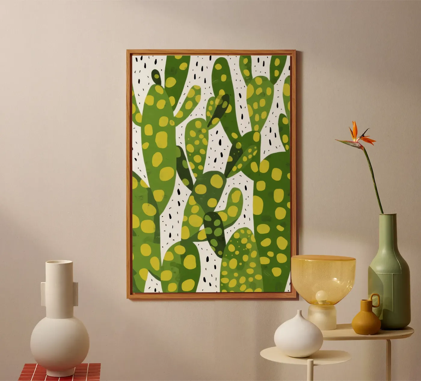 Vibrant Cactus Pattern pannello forex da Bring Haven