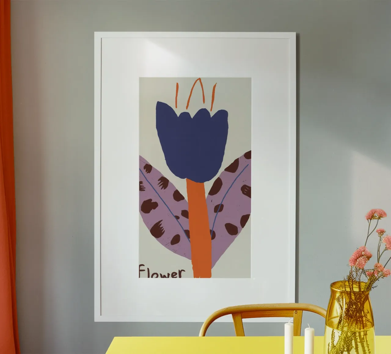 Tulipano viola Pop poster da Lunar Valentina