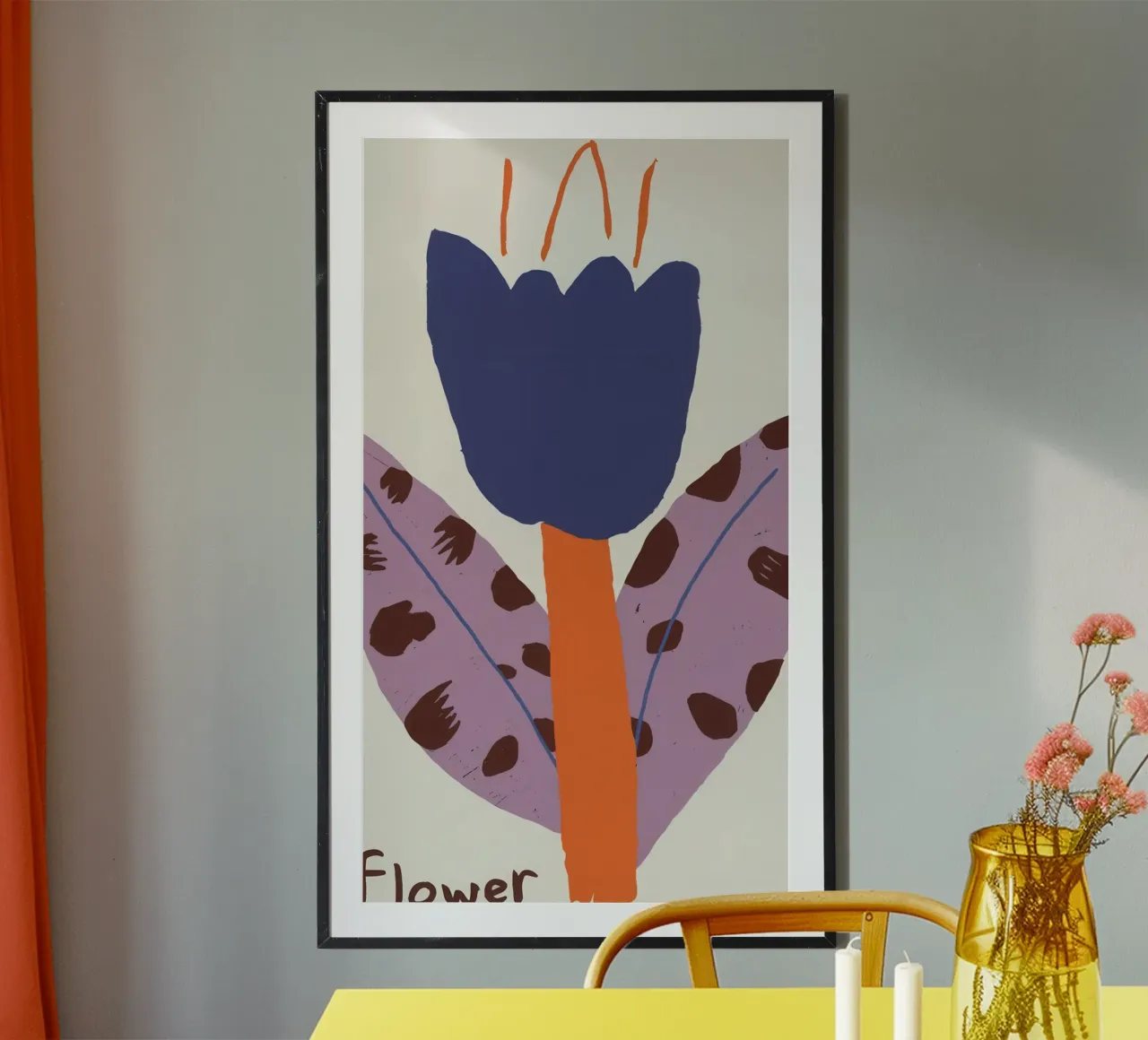 Tulipano viola Pop poster da Lunar Valentina