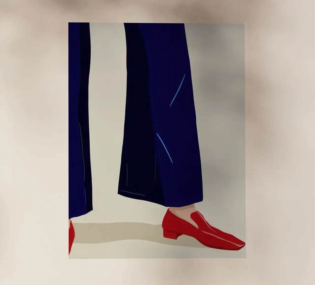 Scarpa rossa chic pellicola backlit da Bring Haven