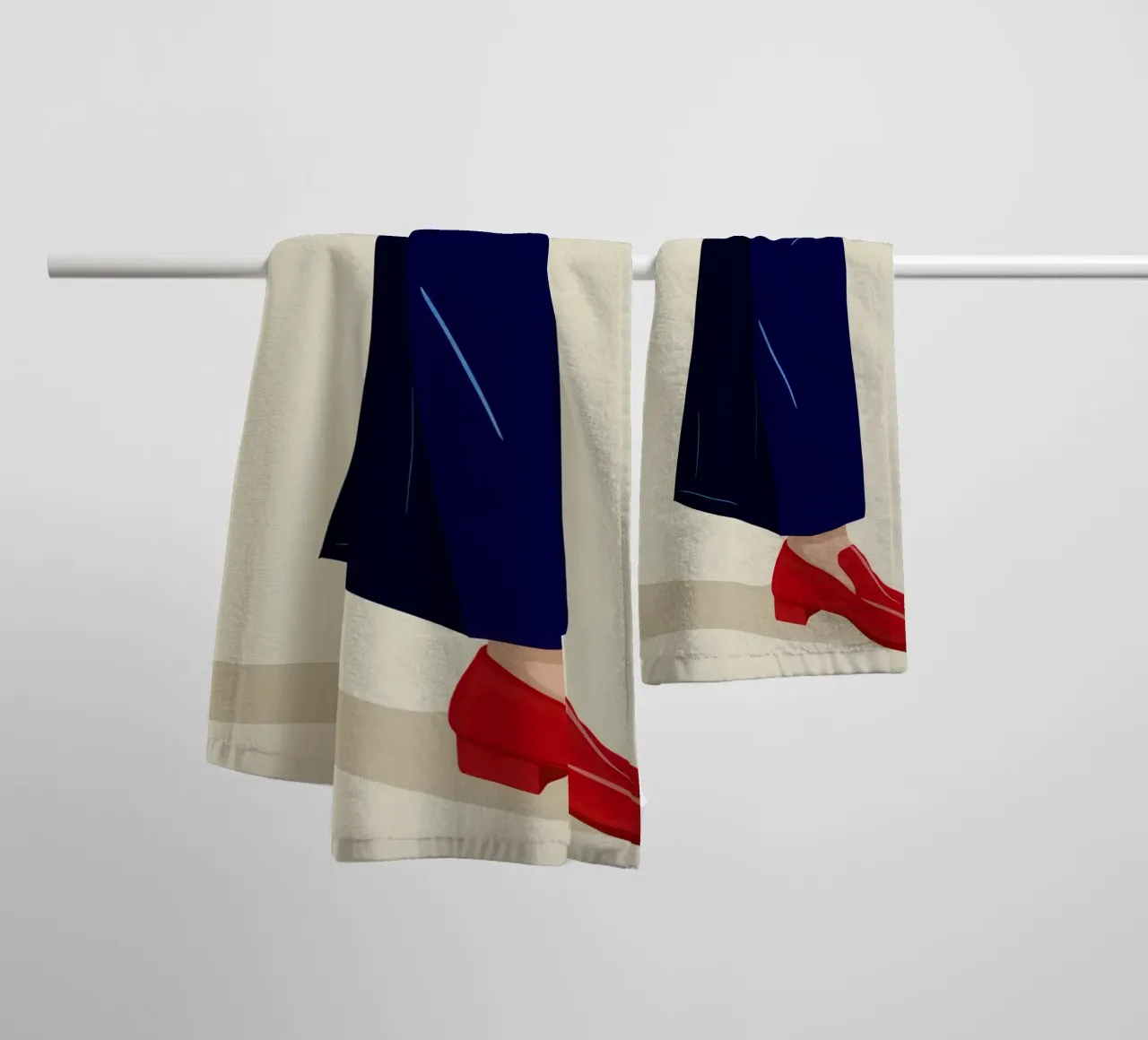 Scarpa rossa chic asciugamano da bagno da Bring Haven
