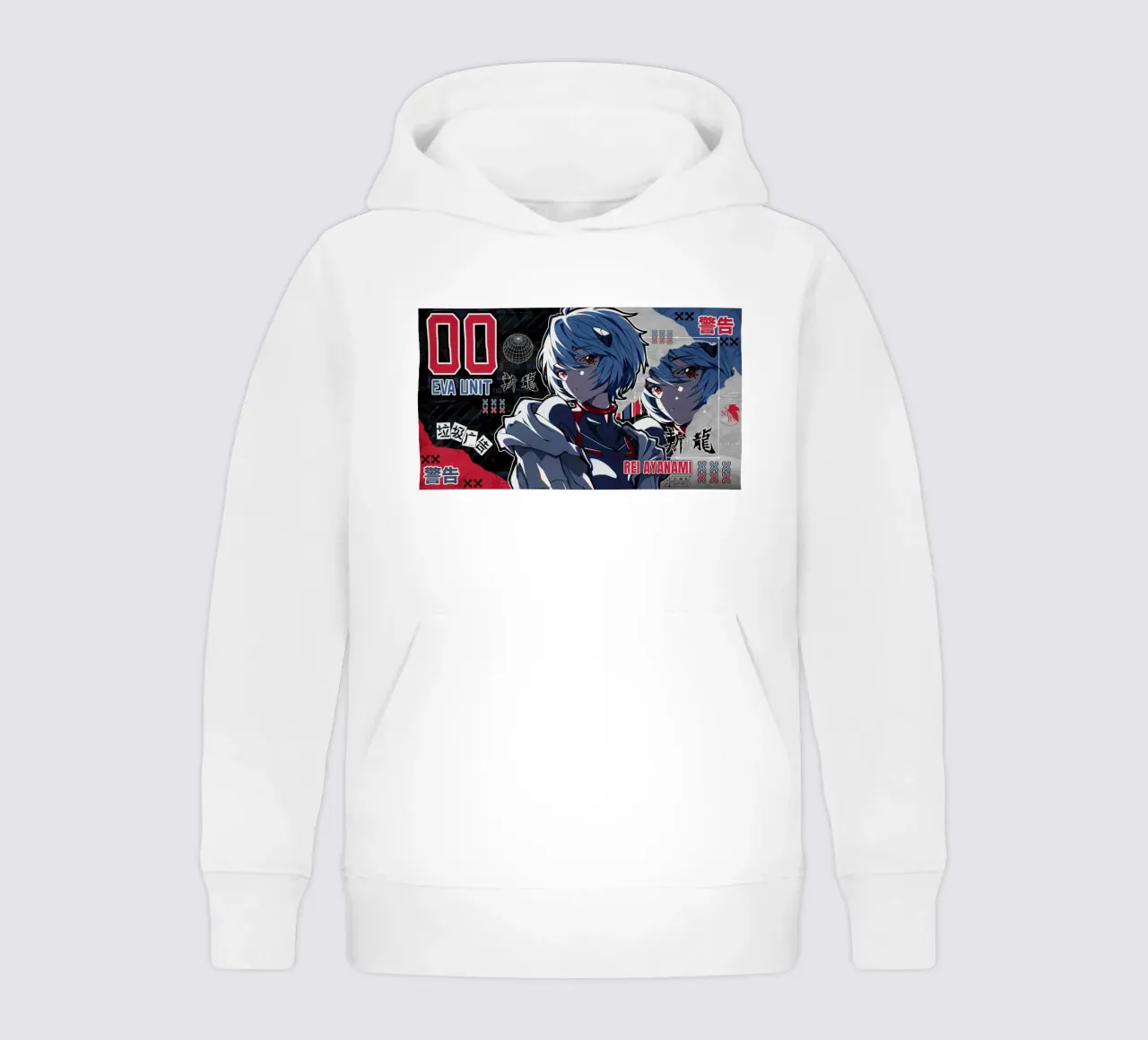 Rei Ayanami felpa bambino con cappuccio da callum shop