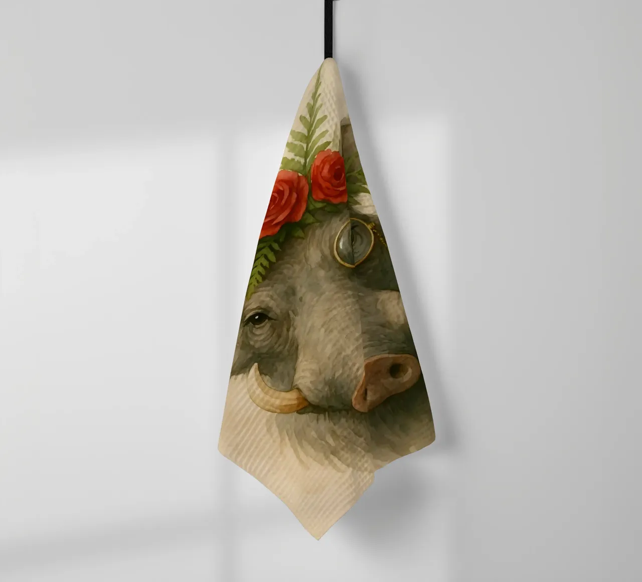 Il facocero Dapper: Rosa e raffinatezza canovaccio da cucina da Graceful Desine