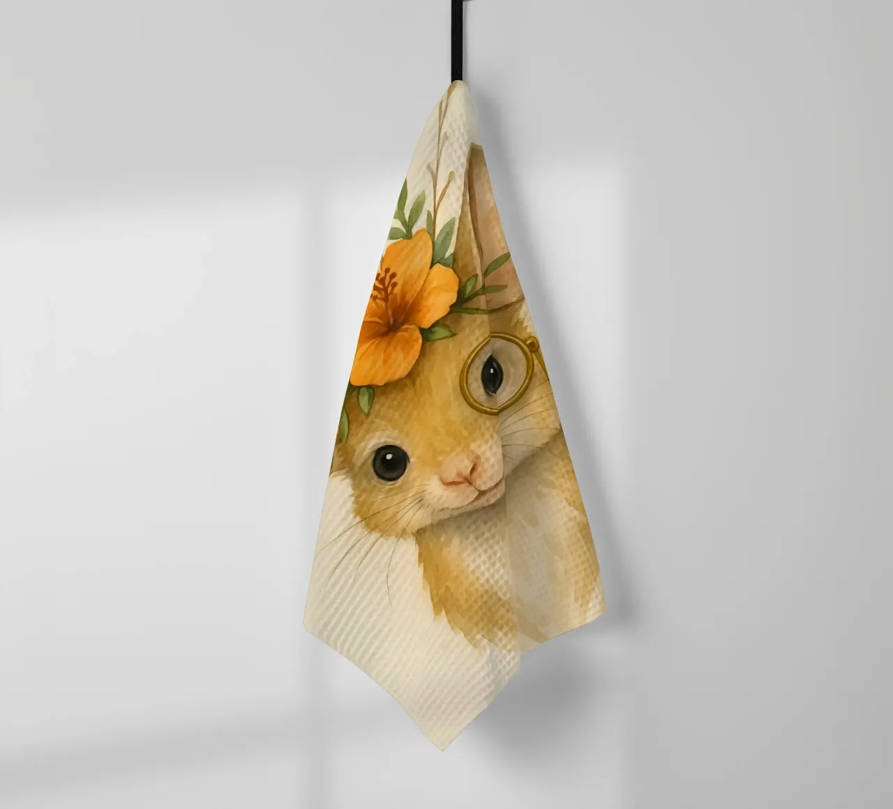 Sagesse moustachue : La souris florale torchon de Graceful Desine