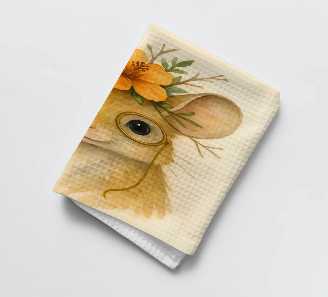 Sagesse moustachue : La souris florale torchon de Graceful Desine