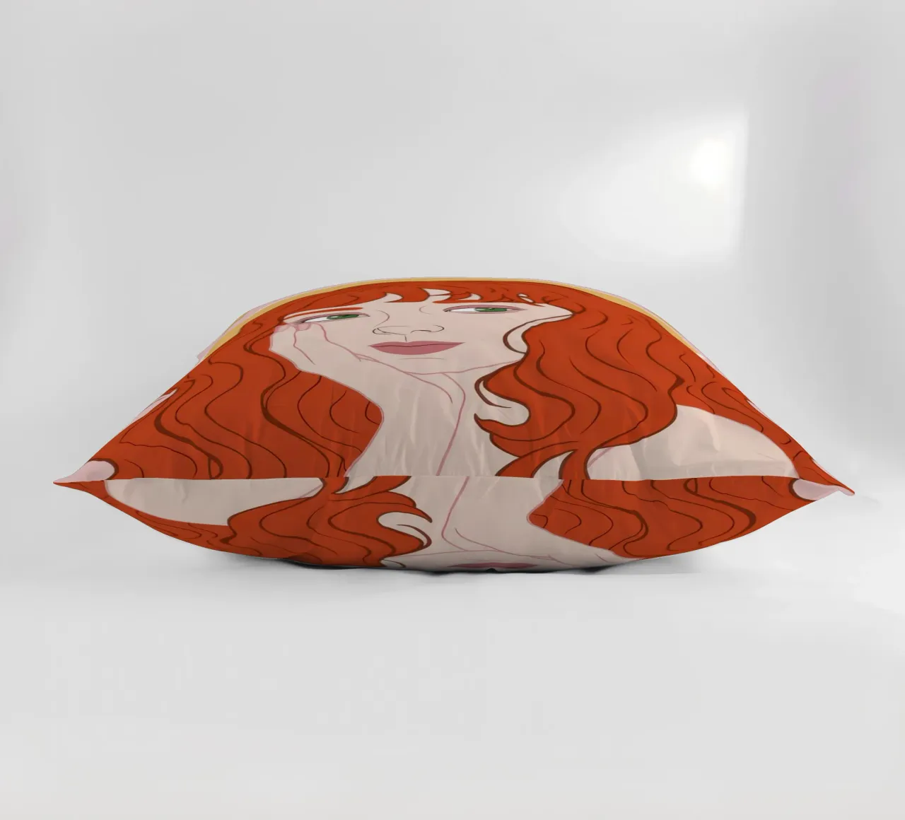 Fanciulla dall'alone celeste cuscino da Solar Paint