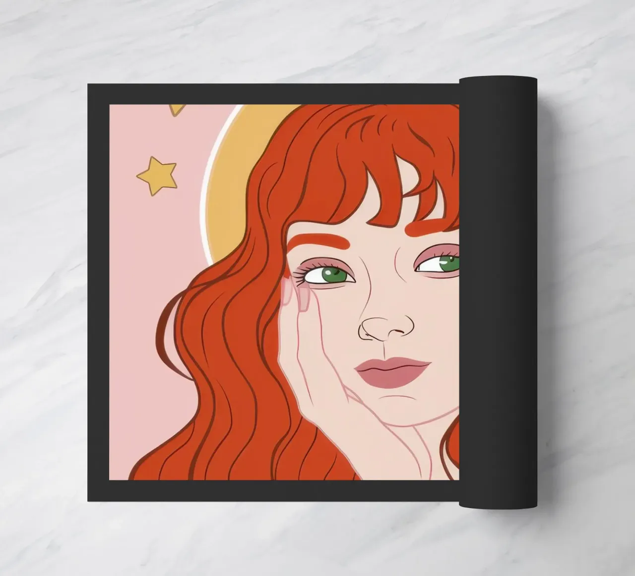 Fanciulla dall'alone celeste zerbino da Solar Paint