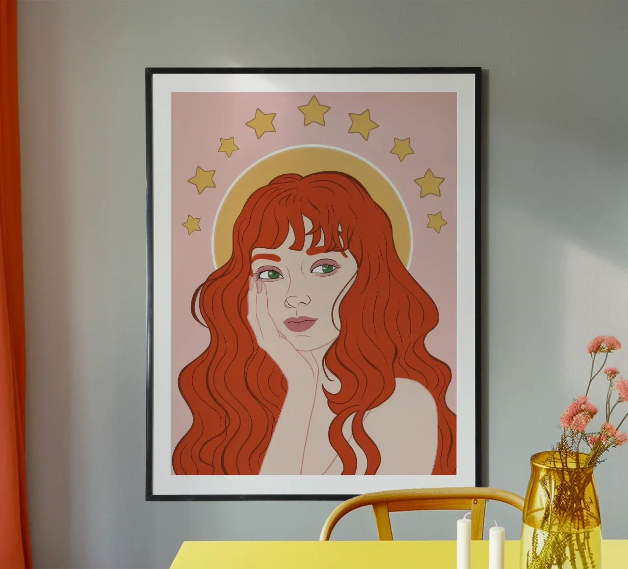 Fanciulla dall'alone celeste carta hahnemühle da Solar Paint