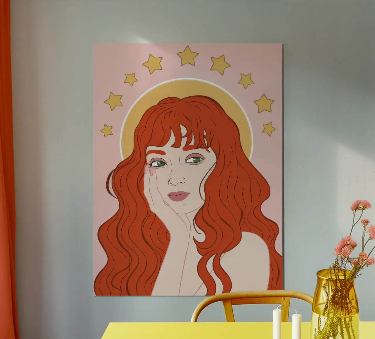 Fanciulla dall'alone celeste carta hahnemühle da Solar Paint