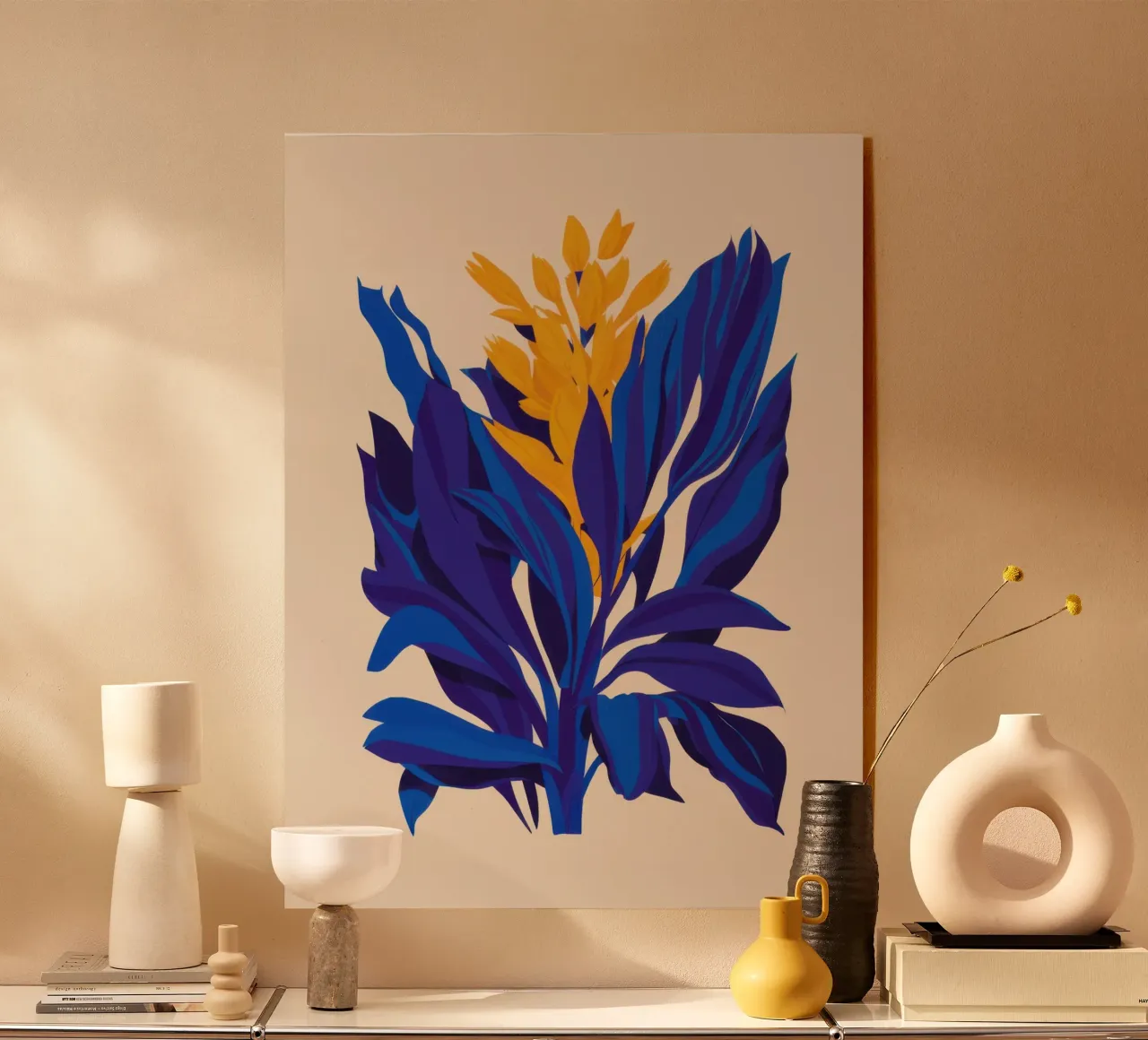 Sogno botanico cobalto plexiglass da Line Fable