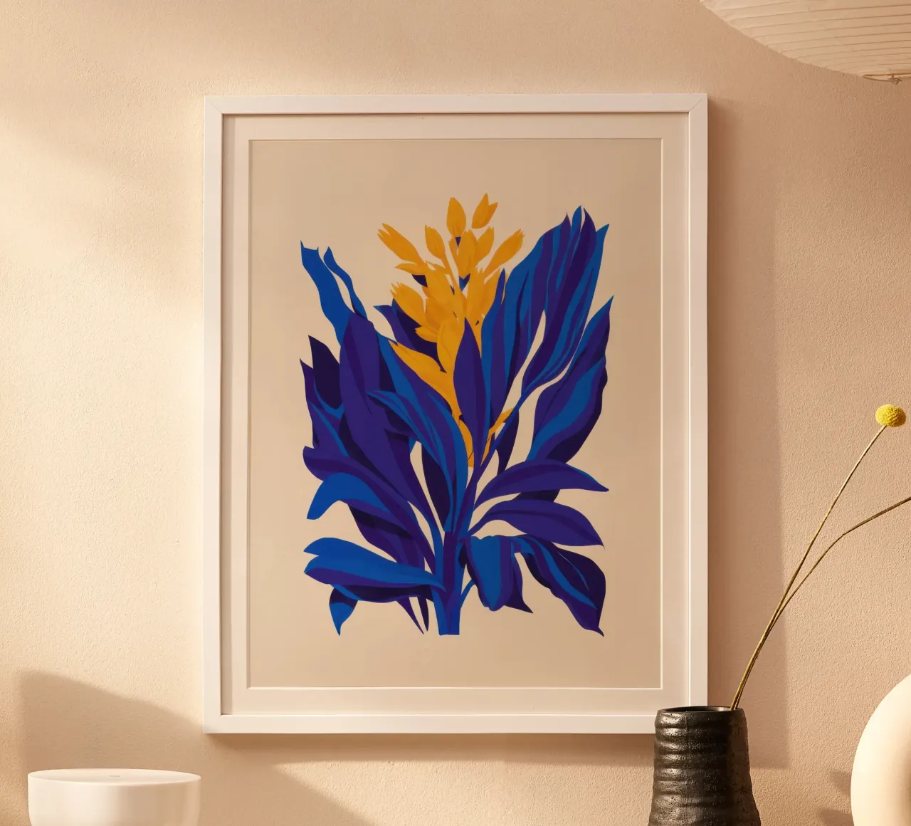 Rêve botanique cobalt poster de Line Fable