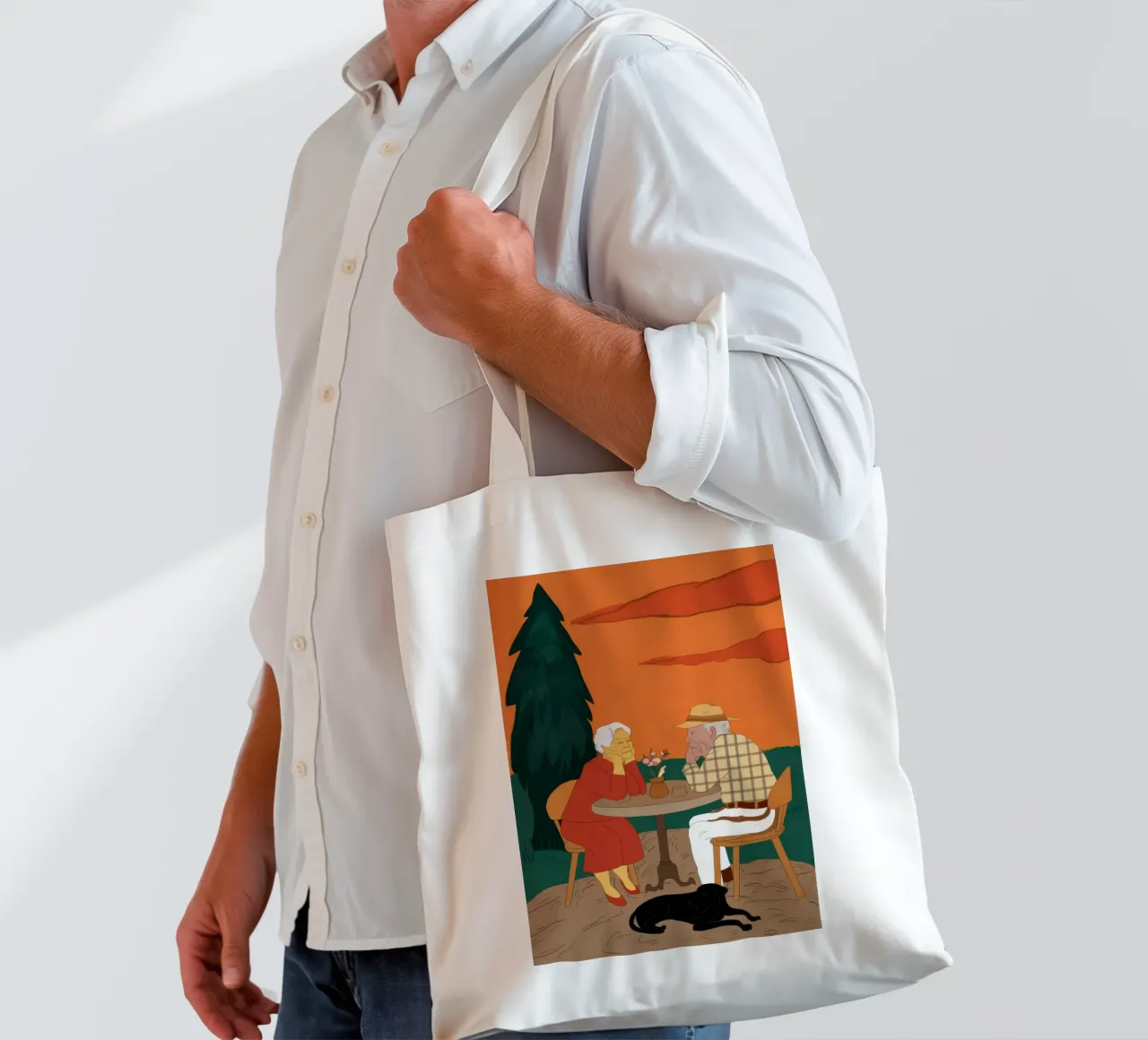 Golden Years Sunset tote bag by Bring Haven