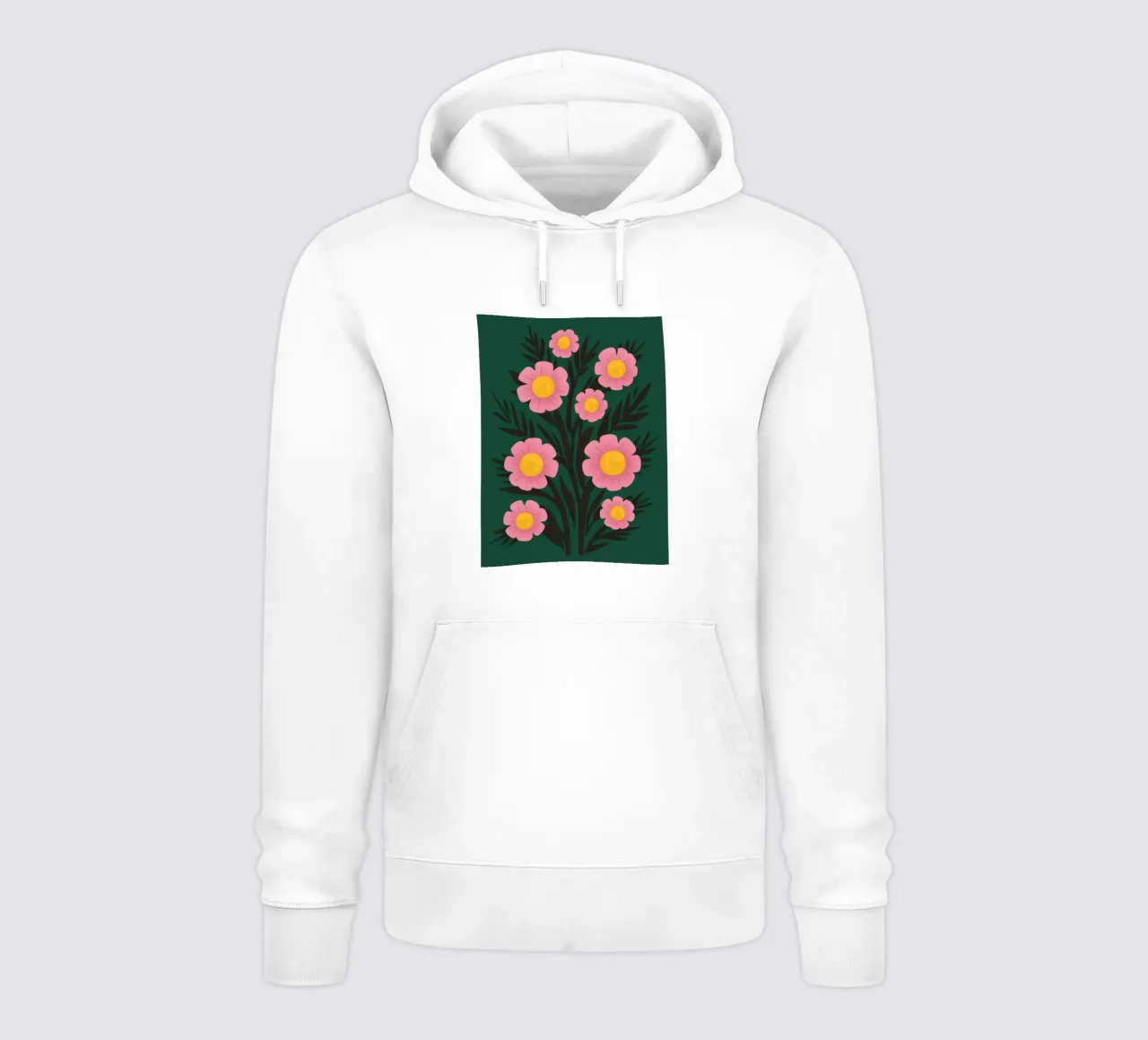Fiori del giardino di smeraldo felpa con cappuccio da Line Fable
