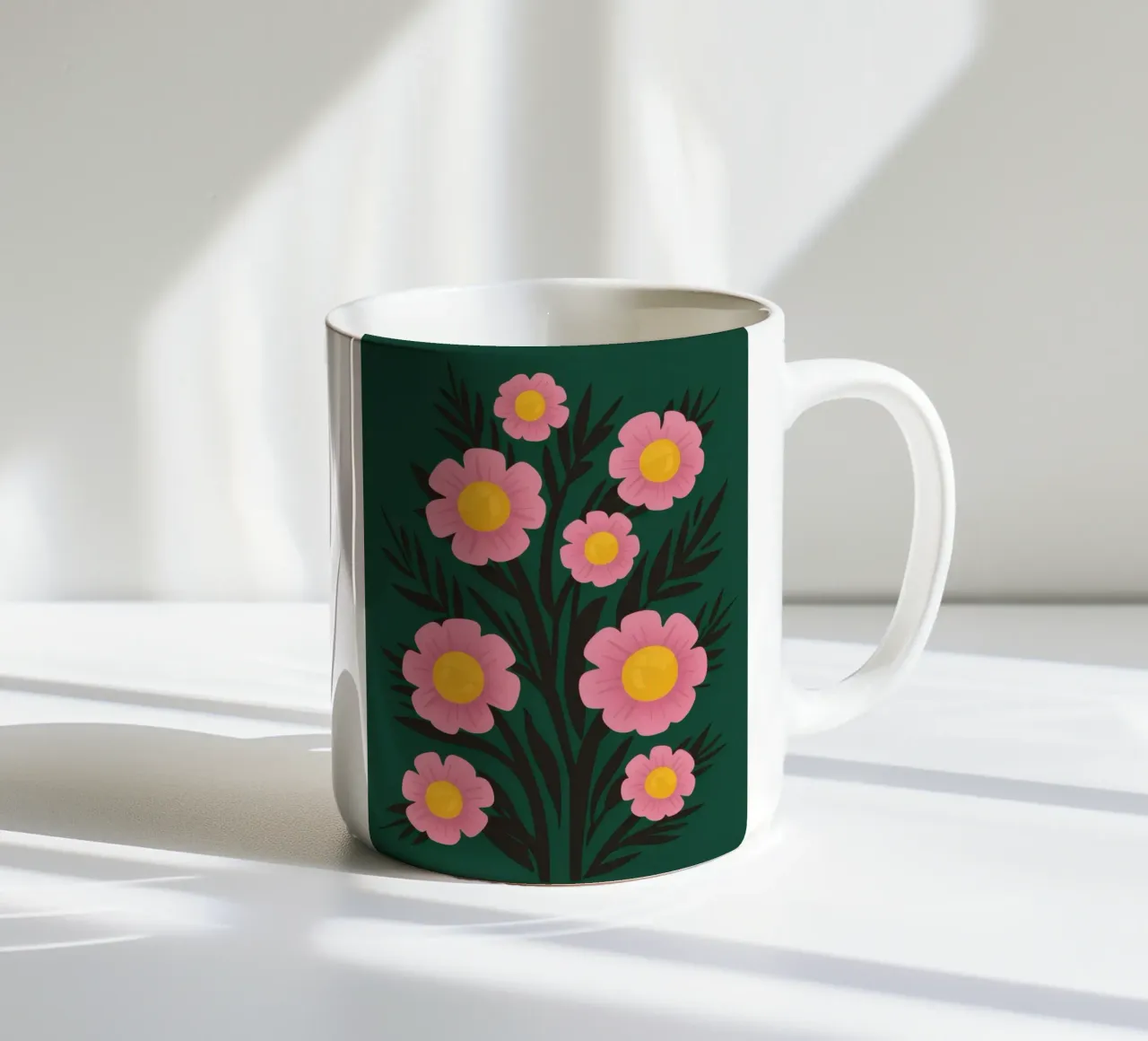 Fiori del giardino di smeraldo tazza in ceramica da Line Fable
