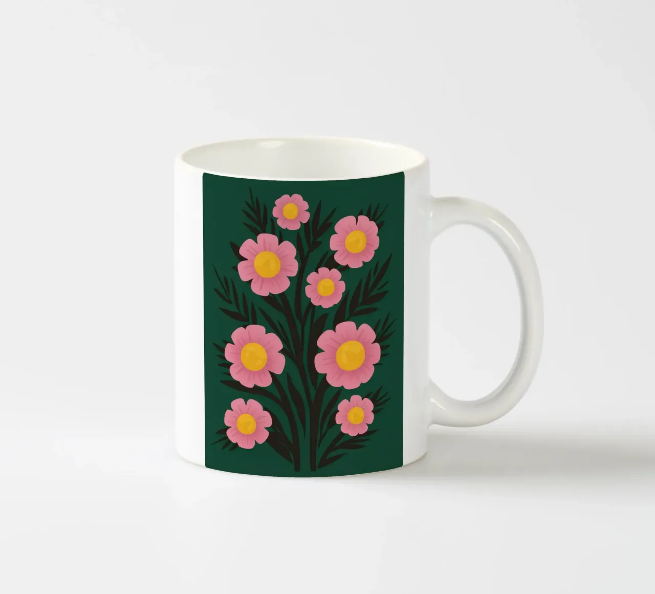 Fiori del giardino di smeraldo tazza in ceramica da Line Fable