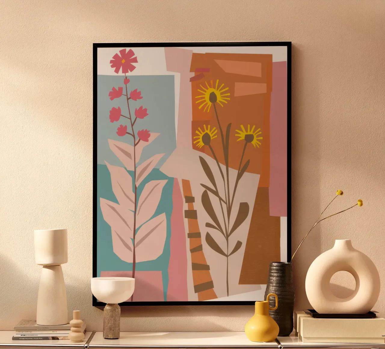 Tournesol abstrait calme poster de Bring Haven