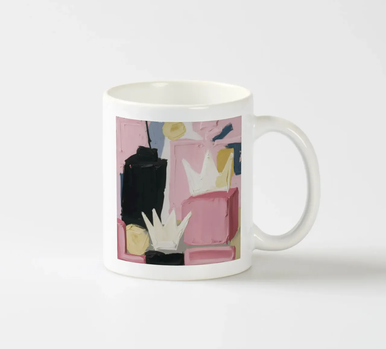 Espressione astratta rosa tazza in ceramica da Solar Paint