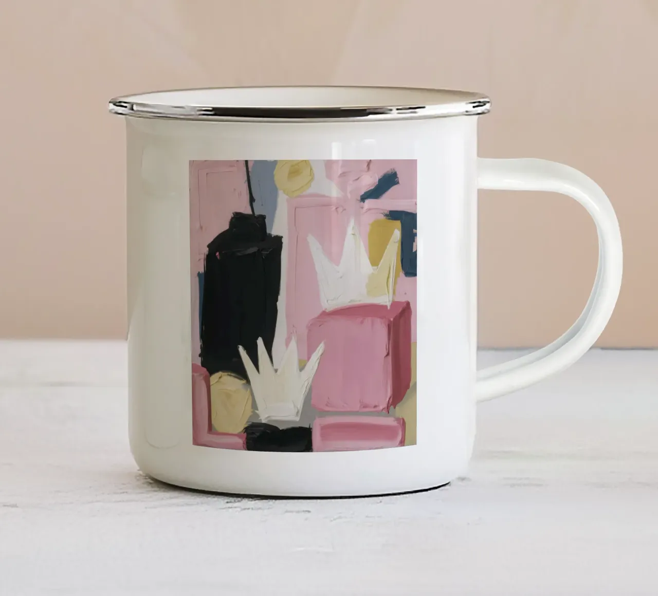 Espressione astratta rosa tazza in smalto da Solar Paint