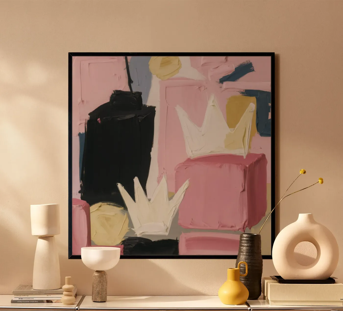 Espressione astratta rosa poster da Solar Paint