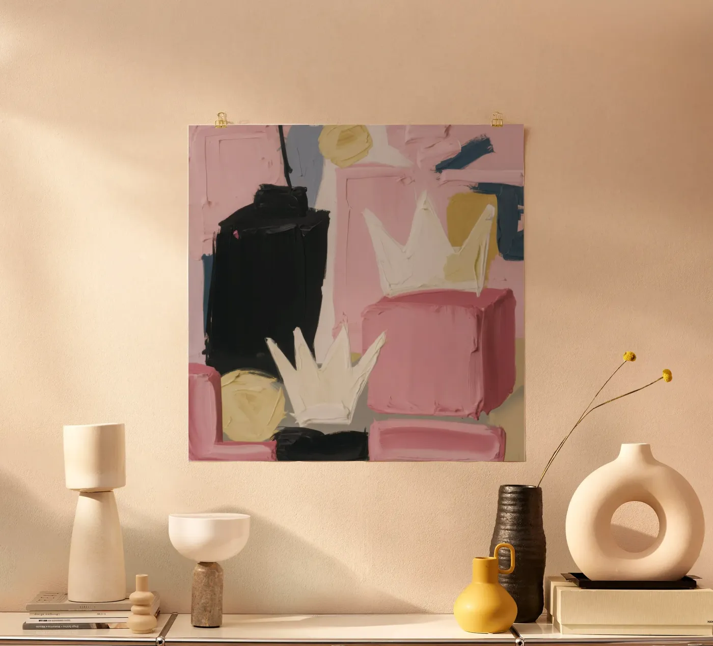 Espressione astratta rosa poster da Solar Paint