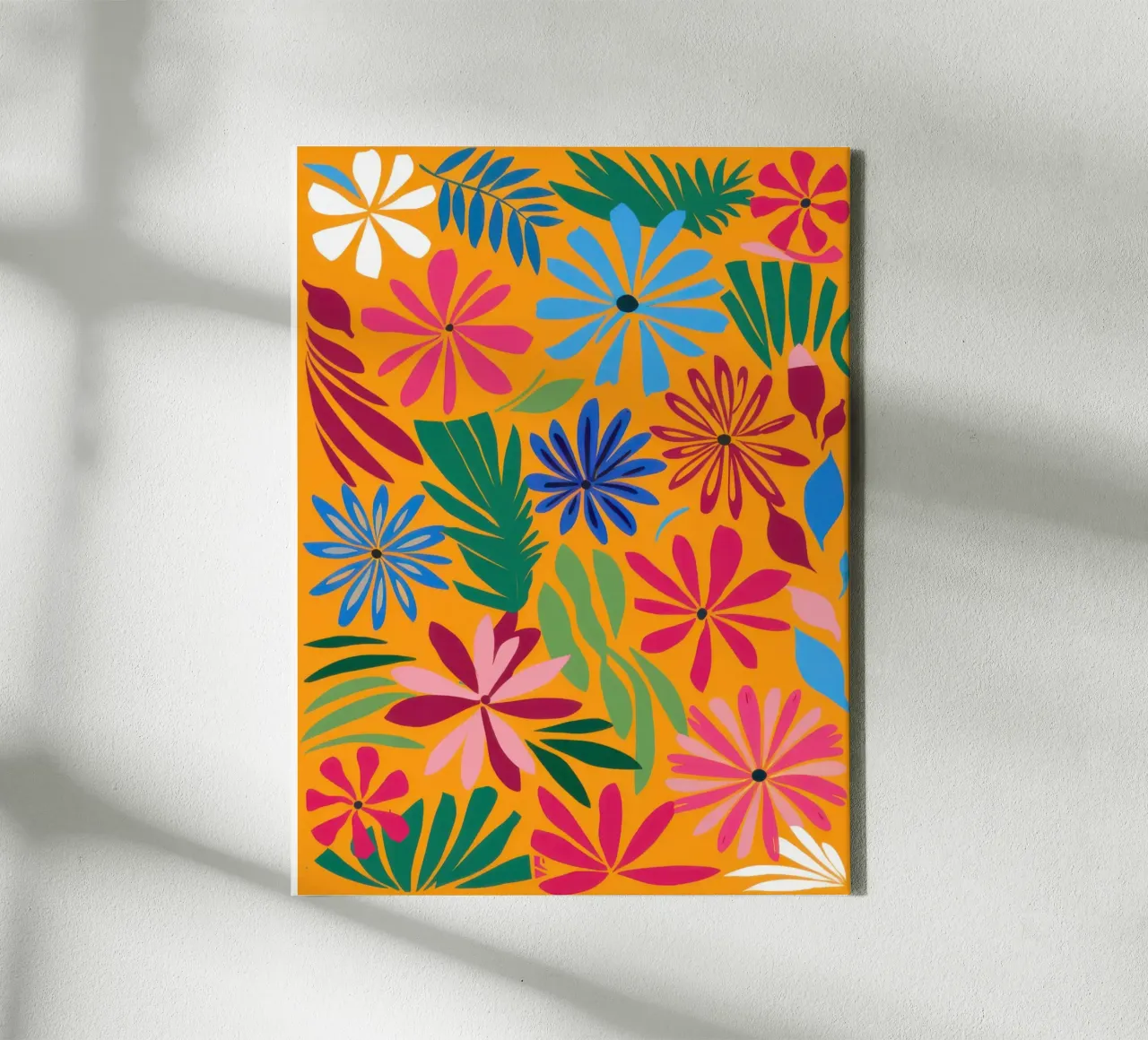 Vrolijke bloemenexplosie canvas met Baklijst van Bring Haven