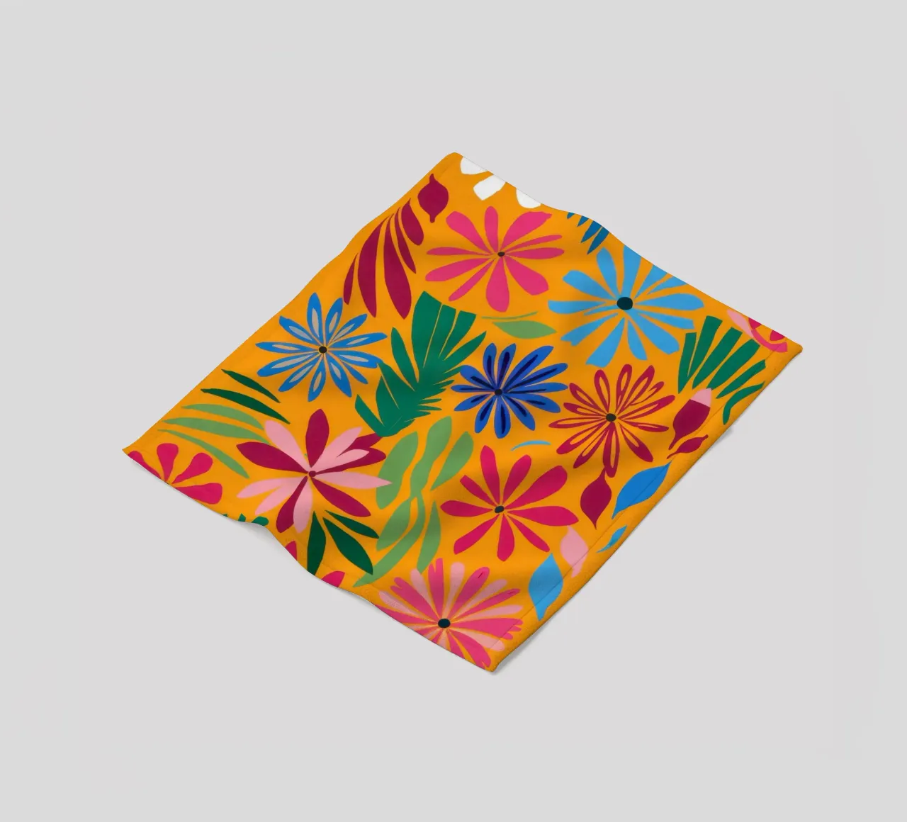 Joyful Floral Explosion fleece blanket by Bring Haven