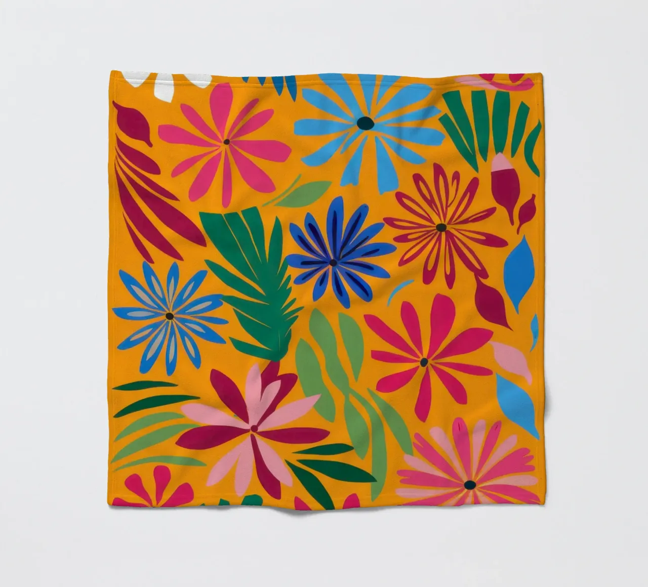 Joyful Floral Explosion fleece blanket by Bring Haven