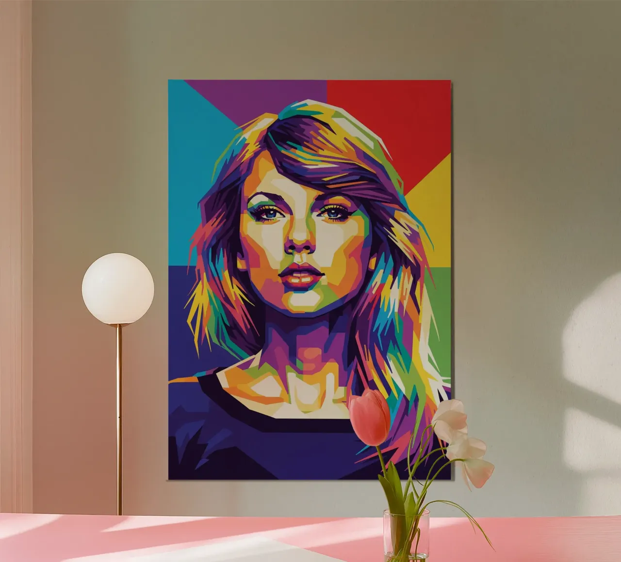 Taylor Swift - WPAP art style (2) alluminio dibond da Hantamrata
