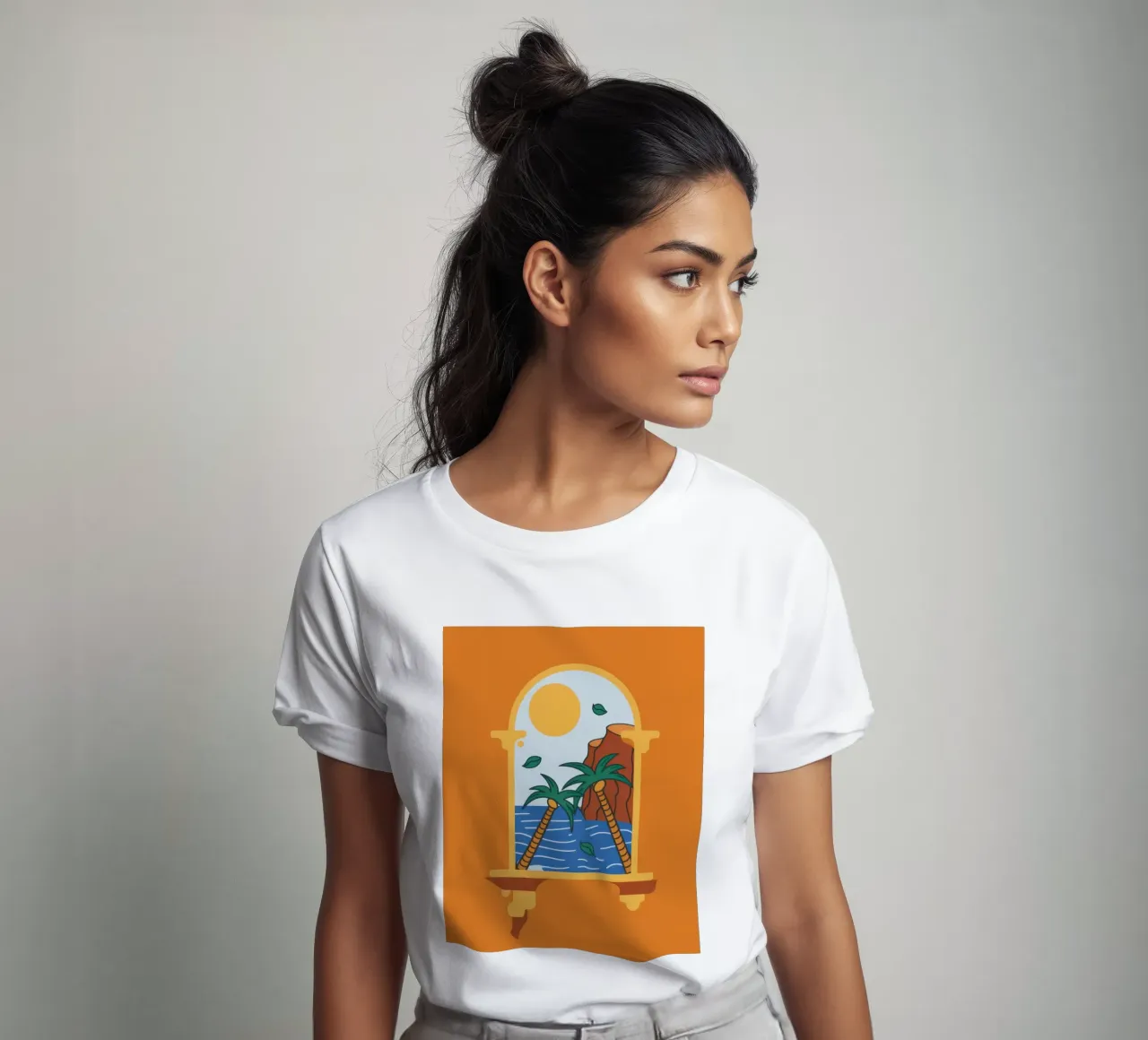 Terracotta Window Escape t-shirt da Solar Paint