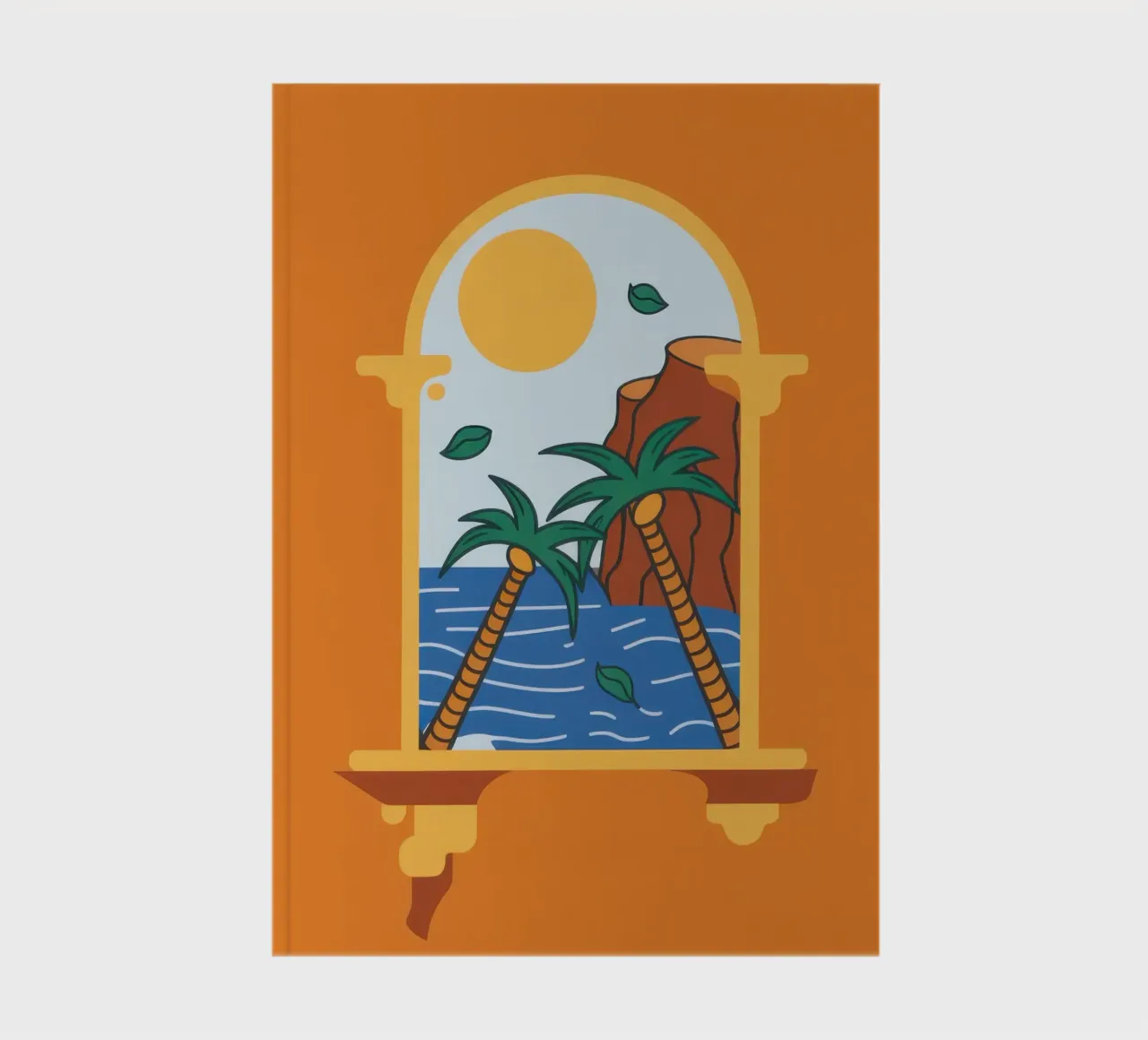 Terrakotta-Fenster-Flucht Notizbuch von Solar Paint