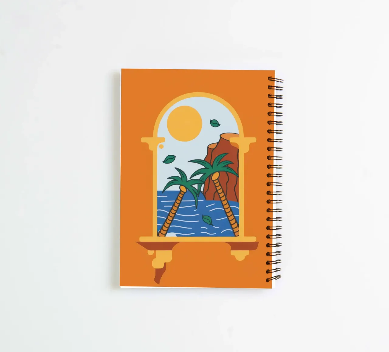 Terracotta Window Escape spiral notebook by Solar Paint