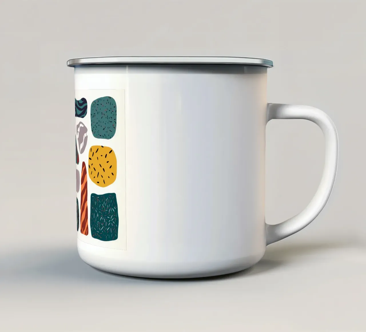 Forme organiche strutturate tazza in smalto da Line Fable