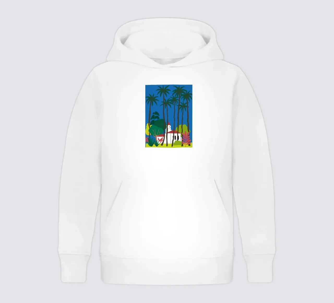 Tropical Villa Dream kids hoodie by Bring Haven