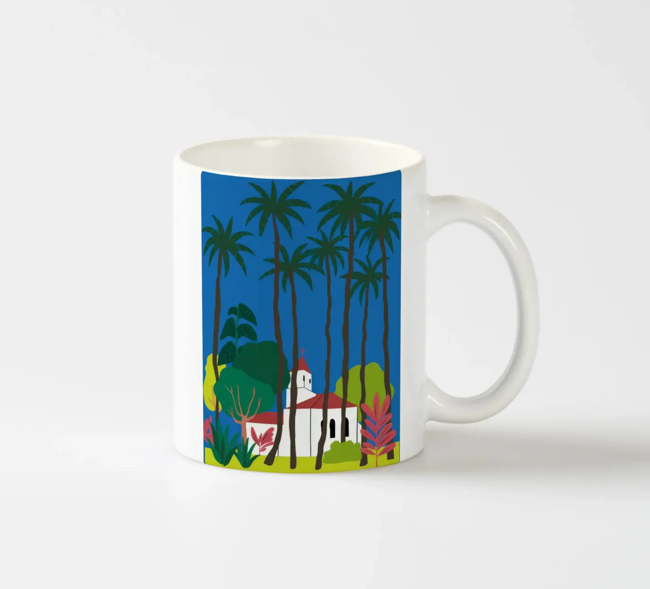 Tropical Villa Dream ceramic mug by Bring Haven