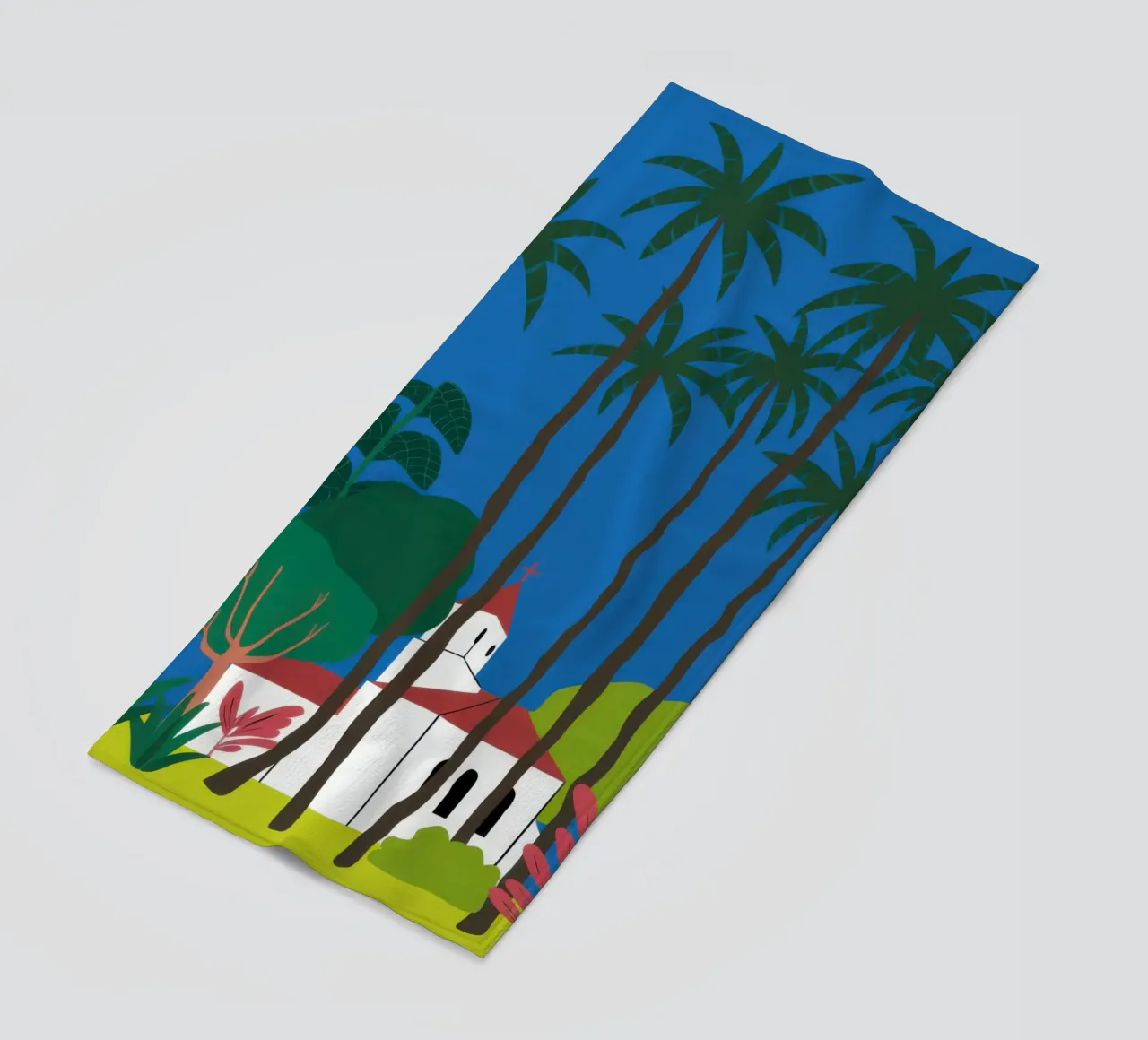 Tropical Villa Dream beach towel by Bring Haven