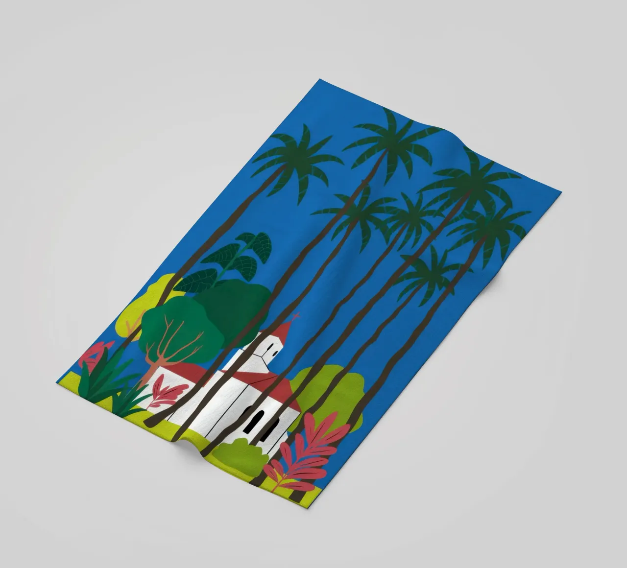 Tropical Villa Dream beach towel by Bring Haven
