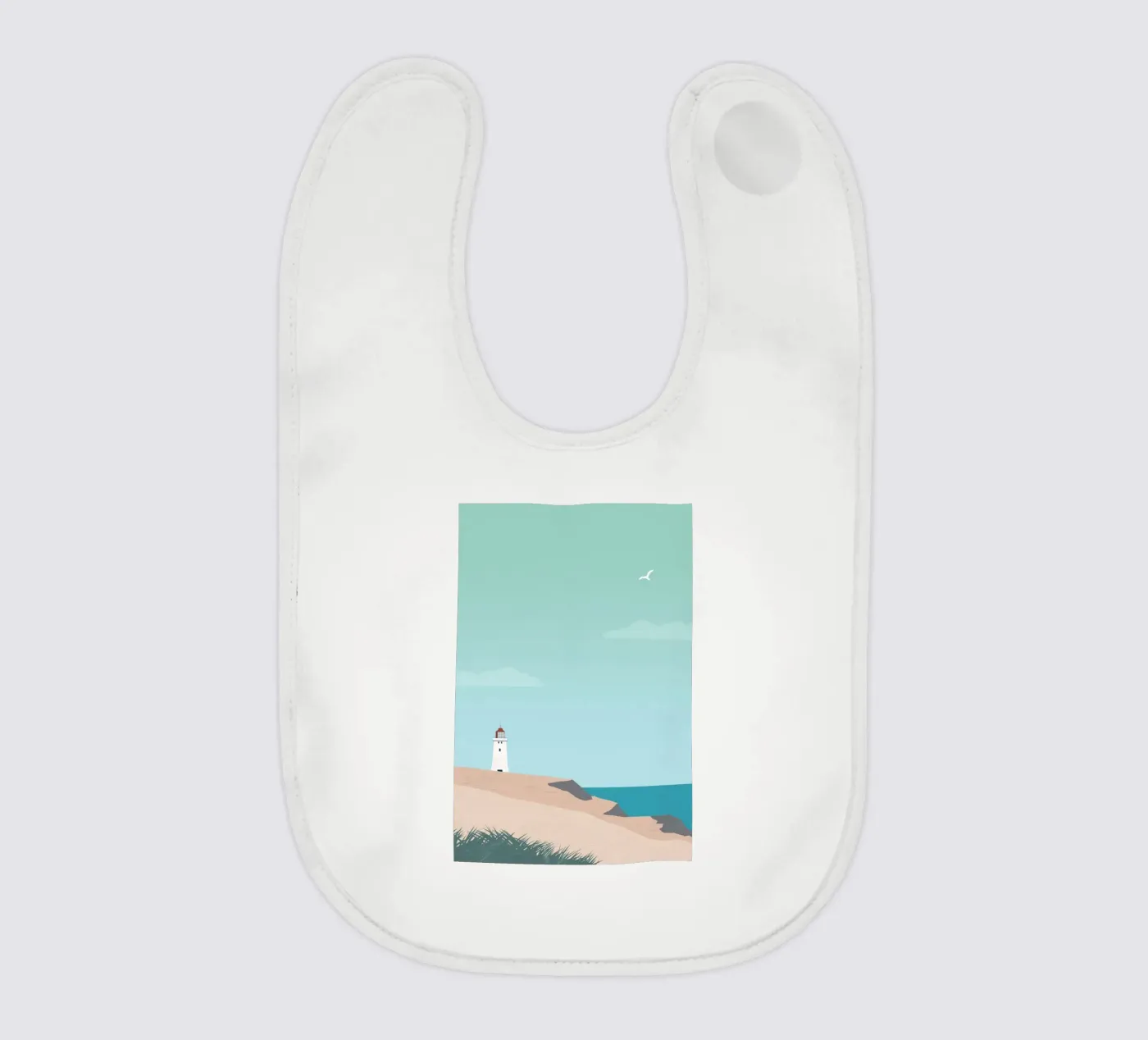 Lighthouse baby bib by Katinka Reinke