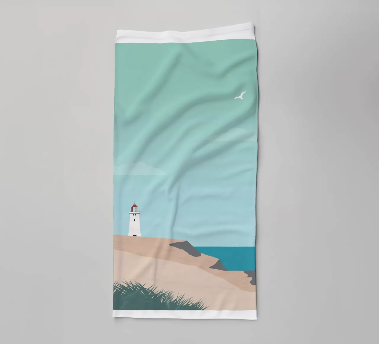 Vuurtoren badhanddoek van Katinka Reinke
