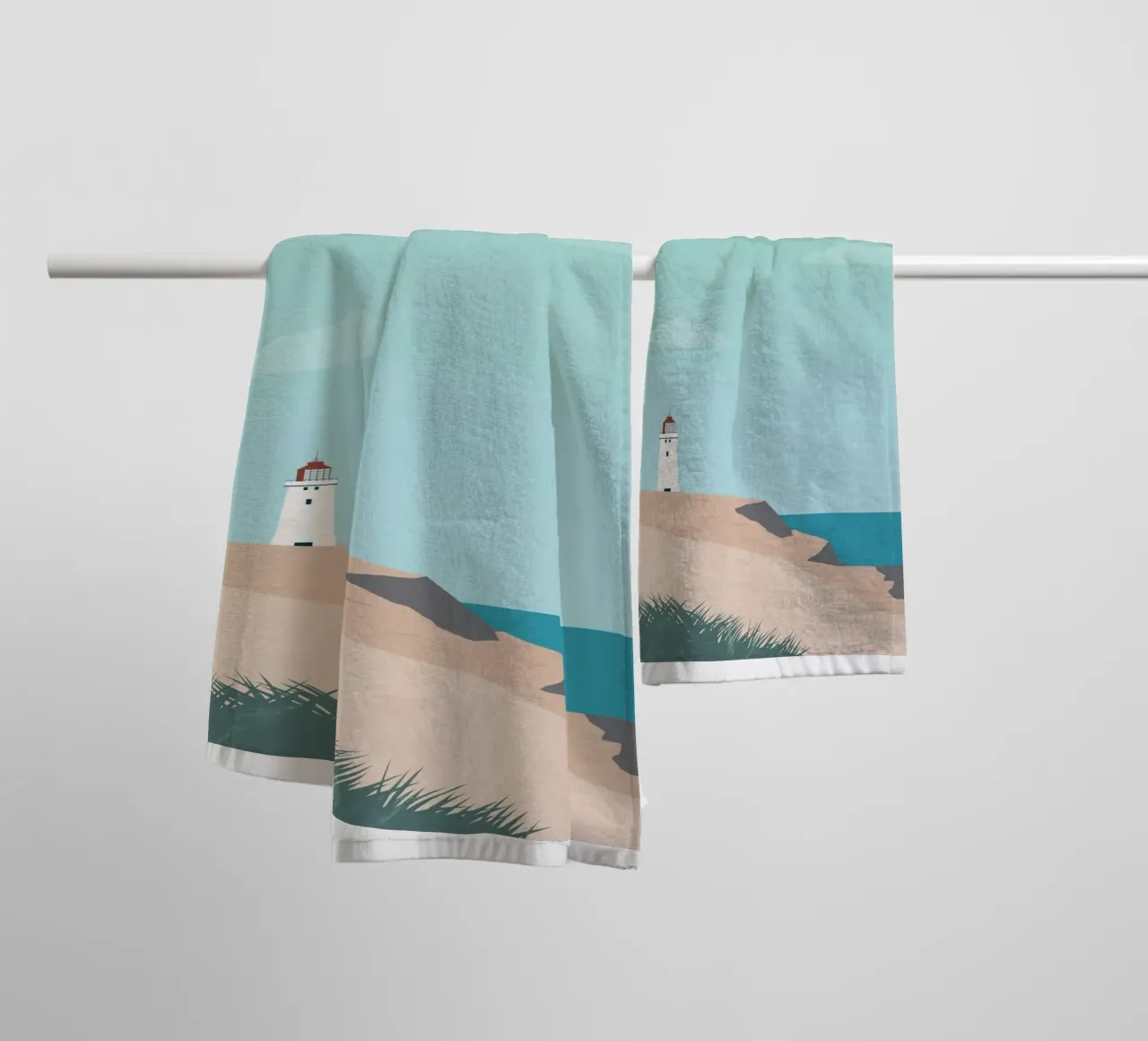 Vuurtoren badhanddoek van Katinka Reinke