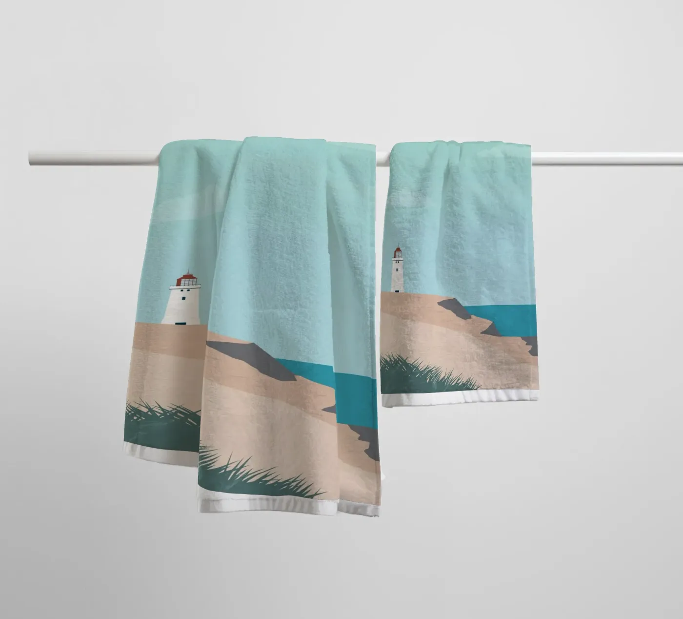 Lighthouse towel by Katinka Reinke