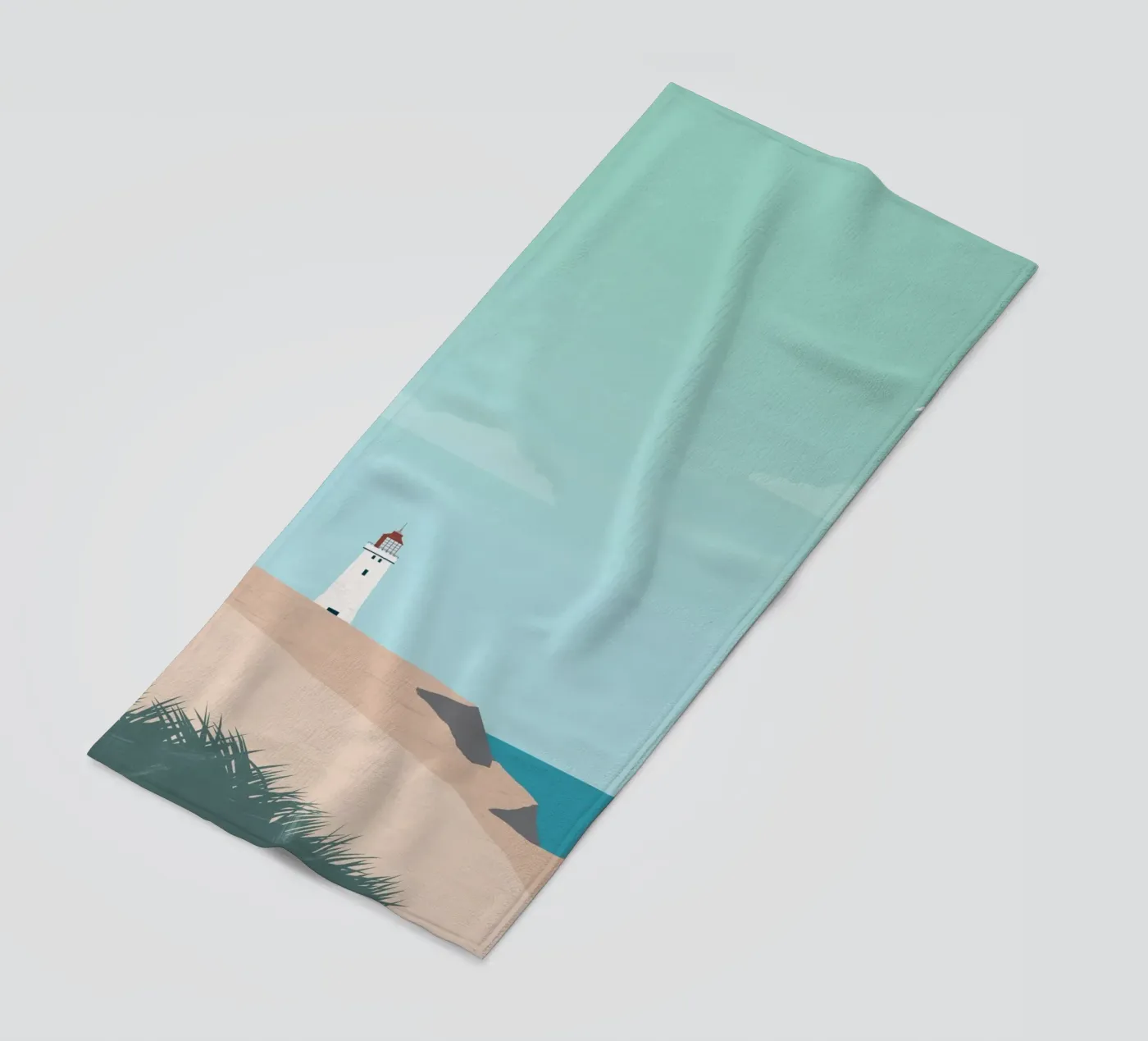 Lighthouse beach towel by Katinka Reinke