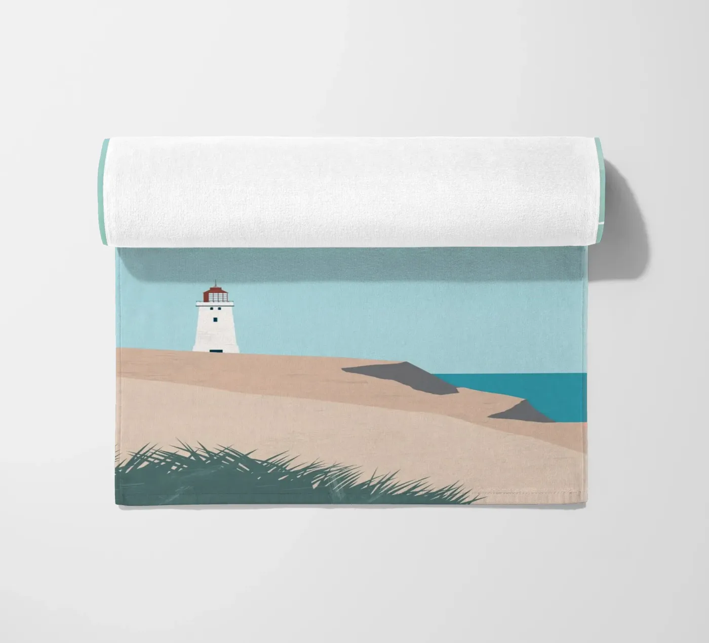 Lighthouse beach towel by Katinka Reinke